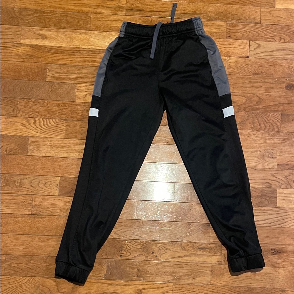 Athletic Works Kids Black and Gray Joggers size large (10-12)